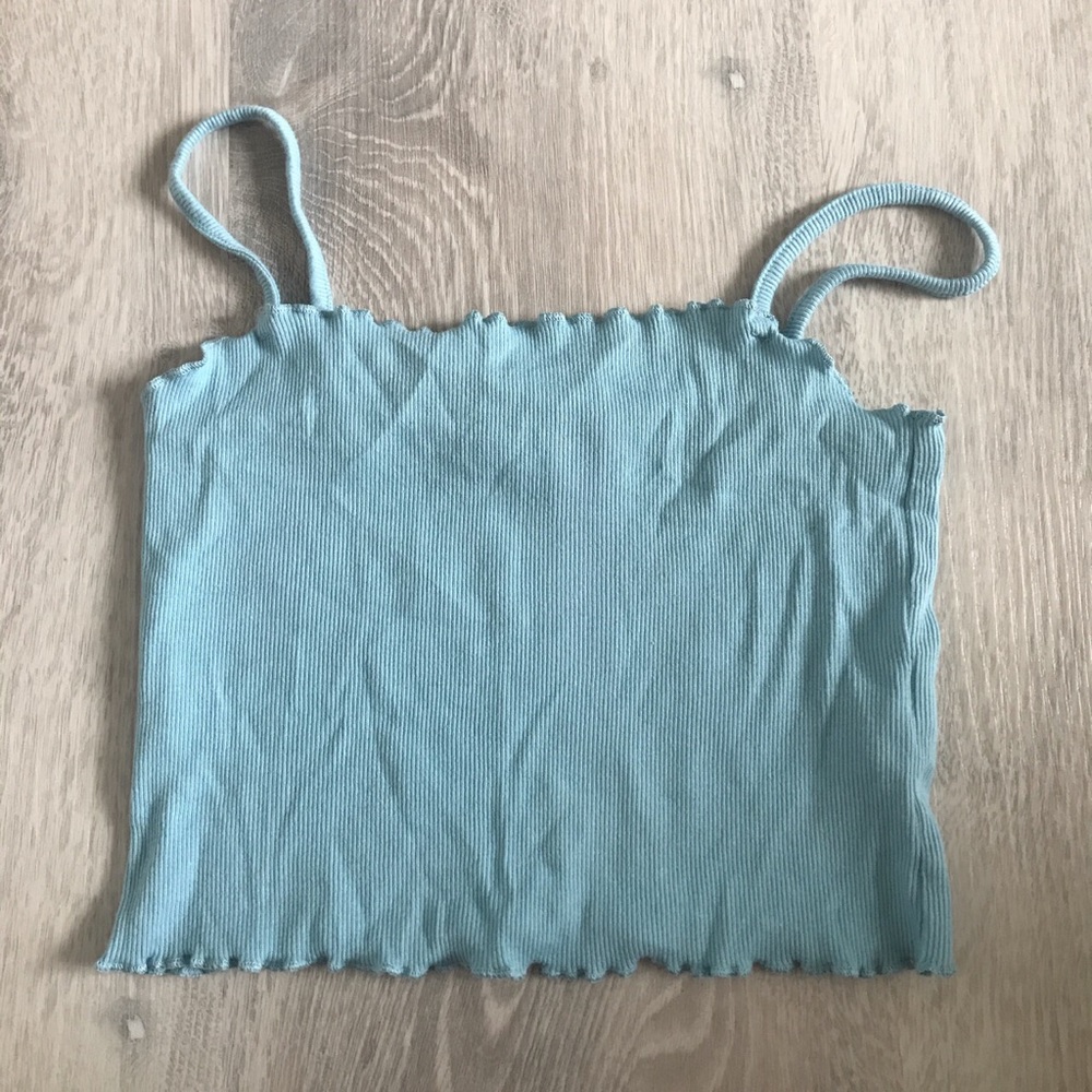 Topshop blue cami croptop